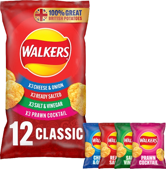 Food Ireland Walkers Variety 12 Pack 300g (10.6oz)