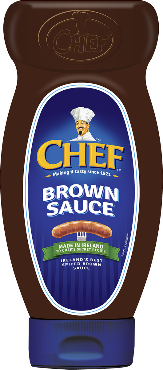 Food Ireland Chef Brown Sauce Squeezy 730g (25.7oz)