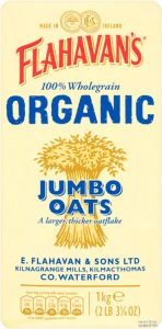 Flahavans Organic Jumbo Oats 1Kg (35.2oz)