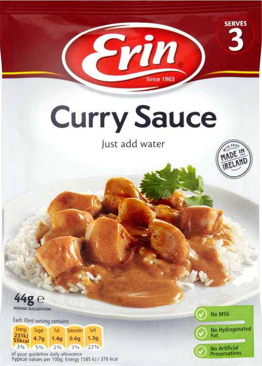 Food Ireland Erin Curry Sauce 44g (1.6oz) 4 Pack