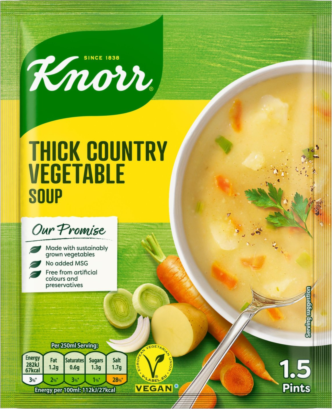 Food Ireland Knorr Thick Country Veg 65g (2.3oz) 6 Pack