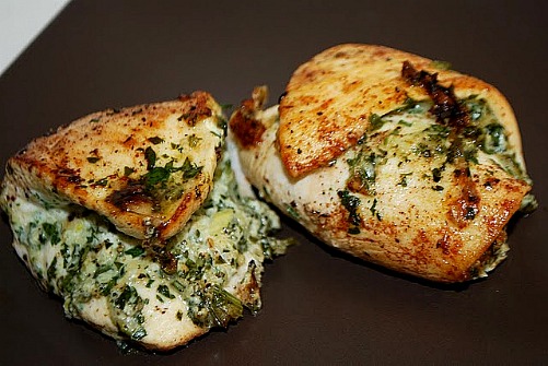 Pesto Stuffed Chicken Breasts with Roasted Vegetables Food Ireland 