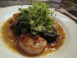 scallops black pudding