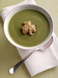St Patricks Day activities for kids - St Patricks Soup with Shamrock croutons, recommended by HowToHomeschoolMyChild.com