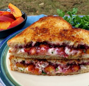 Blackcurrant Peach Grilled Cheese