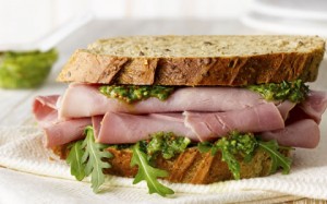 Ham Sandwich with Wholegrain Mustard Dressing 
