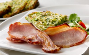 Crispy Rashers with Potato Cakes