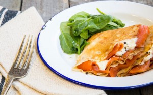 Savoury Pancakes with Smoked Salmon 