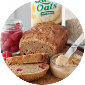 Raspberry and Peanut Butter Oat Bread 