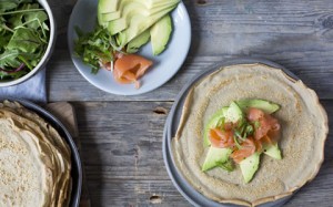 Buckwheat Crêpes with Smoked Salmon and Avocado