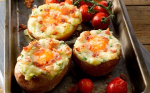 Twice Baked Potatoes with Eggs