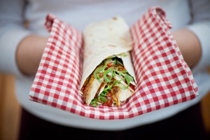Grilled Chicken, Jalapeno,Parmesan and Rocket Wrap