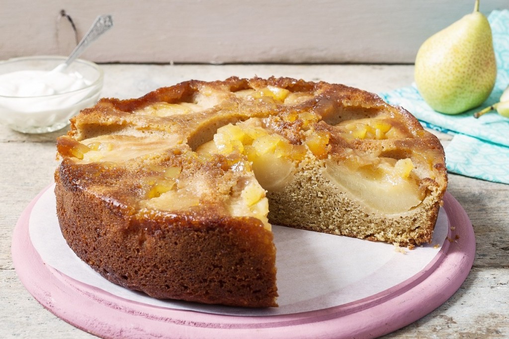 Pear Upside Down Cake Food Ireland Irish Recipes pear-upside-down-cake-food-ireland-irish-recipes