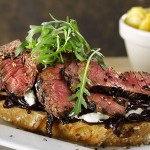 Sliced Steak with Caramelised Red Onions