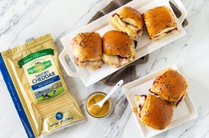 Turkey Cranberry and Cheddar Sliders