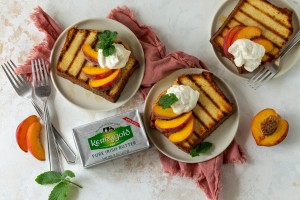 Grilled Pound Cake with Peaches