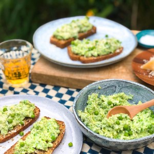 Smashed Peas on John McCambridge Bread