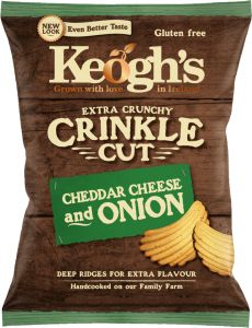 Keoghs Crinkle Cut Cheese & Red Onion 50g (1.8oz) 6 Pack
