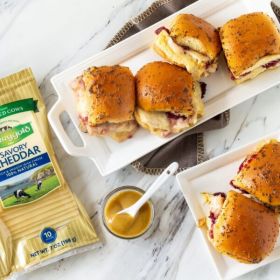 Turkey, Cranberry and Cheddar Sliders