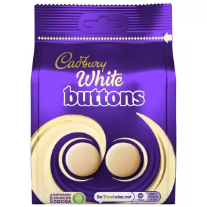 White Chocolate Buttons Pouch 100g (3.5oz)