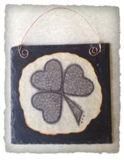 Doodle Art Slate Shamrock