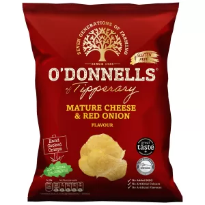 O' Donnells Cheese & Onion 125g (4.4oz) 3 Pack