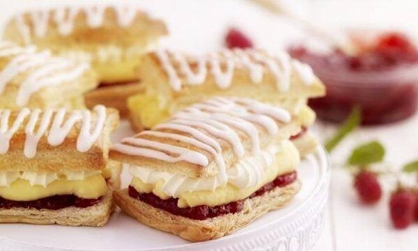 Raspberry & Custard Cream Slice