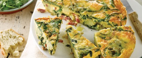 Bacon, Spinach & Potato Frittata